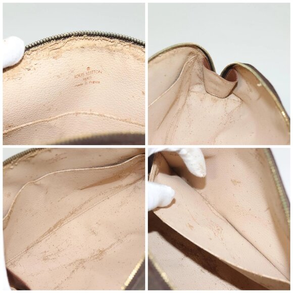 LOUIS VUITTON Monogram Trousse Demi Ronde Cosmetic Pouch M47520 LV Auth 130054 - Picture 15 of 16